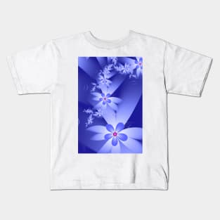 Blue Flowers of Infinity Kids T-Shirt